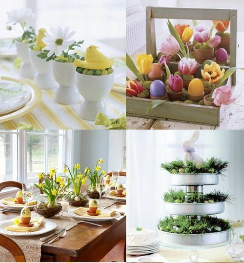 Jarná dekorácia Veľkonočné vajíčka Veľkonočný zajačik zelený a žltý