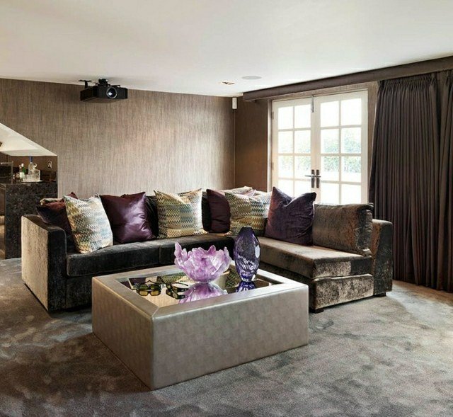 Kožený sklenený koberec luxusný eklektický dekor