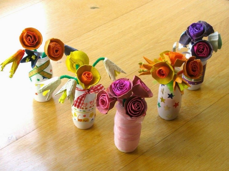 snežienka-drotár-jar-kvet-váza-vajíčko kartón