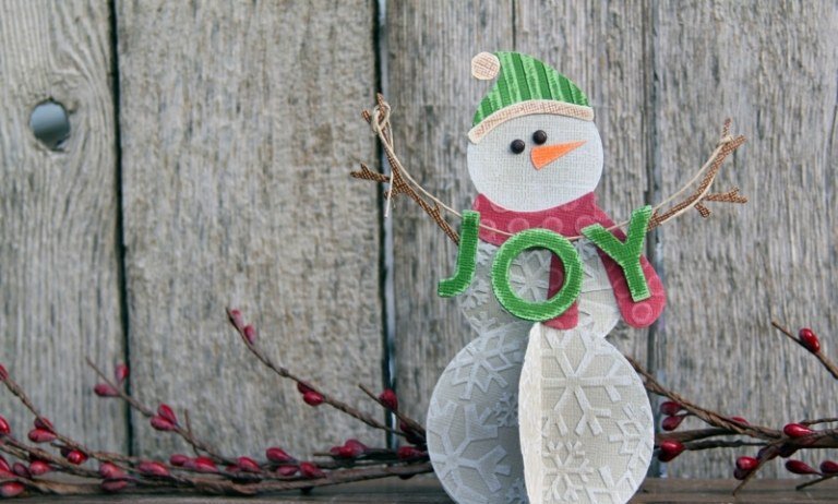 Vytvorte snehuliaka z papiera snehuliak drotár papier nápad farebný radosť Vianoce