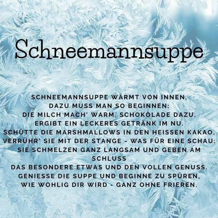 Polievka snehuliaka hovorí ako zábavná správa pre obal