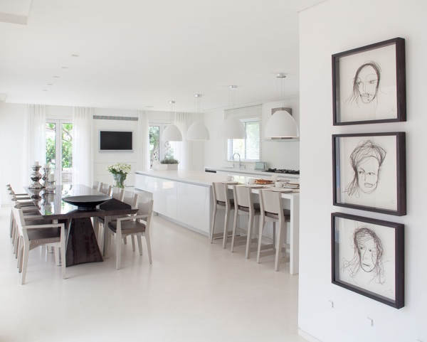 biely dizajn jedálne elegantný dizajn jedálne