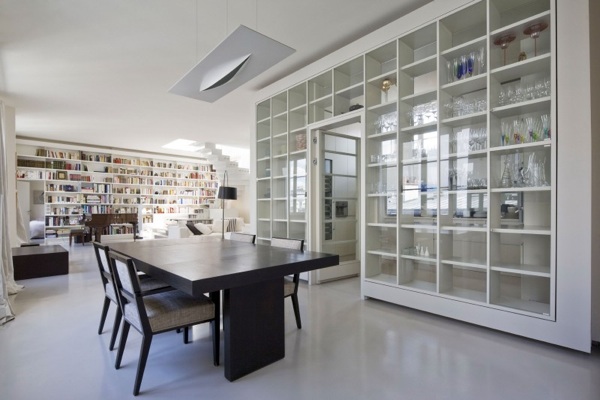 nápady na dizajn bielej jedálne biely dizajn jedálne