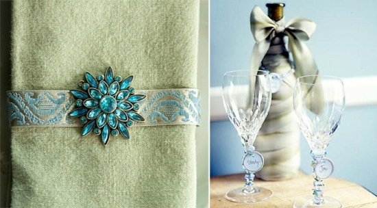 Vianočná sviatočná nálada zdobí víno Náladové víno zdobí prsteň na obrúsky vo vintage štýle