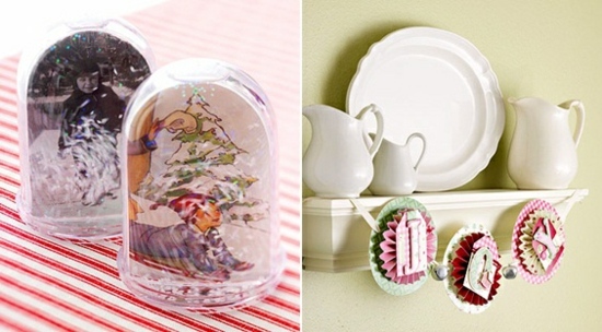 vinobranie vianočné dekorácie papierová girlanda snehová guľa Papierový veniec snehové gule zimné motívy