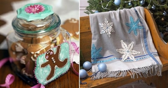 Obrus krásne vianočné hviezdy Snehulienka Vianočné hviezdy Snow Maiden pocítili nápady remesiel