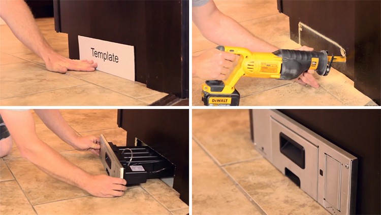 Jednoduchá montáž v štyroch krokoch návod na rýchle čistenie podlahy, sweepovac-jednoduchú montáž-vŕtačku