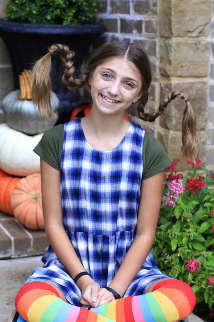 halloweenské kostýmy si vlastnoručne vyrobia vyčnievajúce vlasy-drôt-nápad-pippi