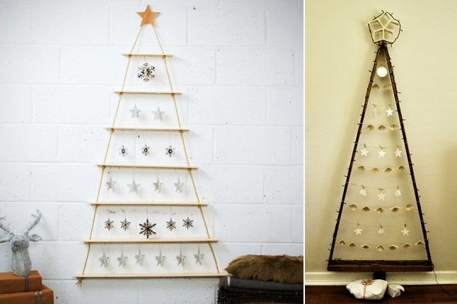 Vianočné nápady remesiel slávnostná nálada strom zlatý strom sviatočnej nálady zlaté strieborné hviezdy