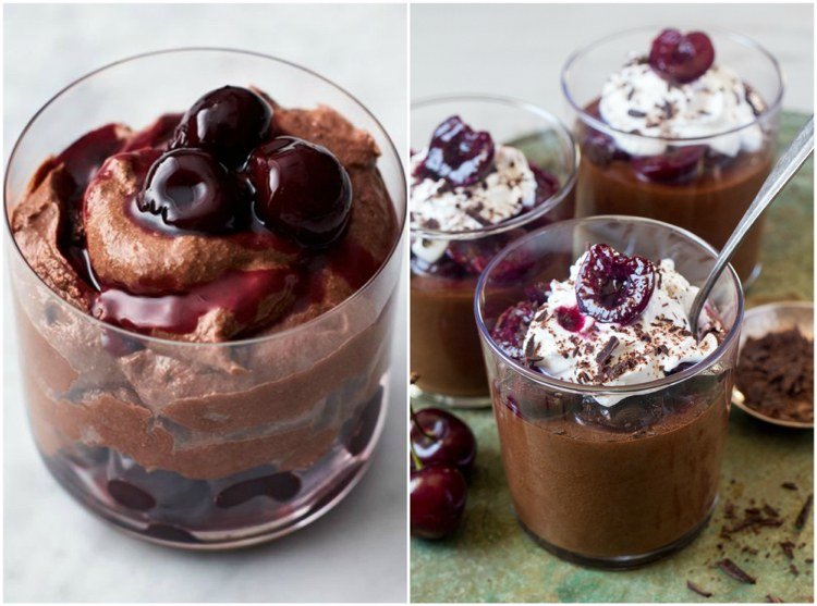 Jamie Oliver rýchly dezertný pohár čokoládových čerešní