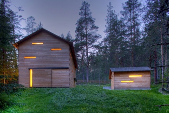 poľovnícky dom taliansko dizajnér architektúra dve štruktúry