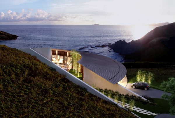 moderný dom-polkruhový tvar moderný dom-polkruhový tvar