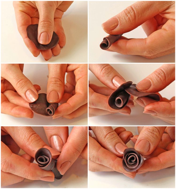 Čokoládová dekorácia na torty urobte si ruže Návod