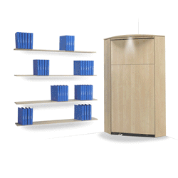 Kombinácia skriňa-polica a posteľ Goalani