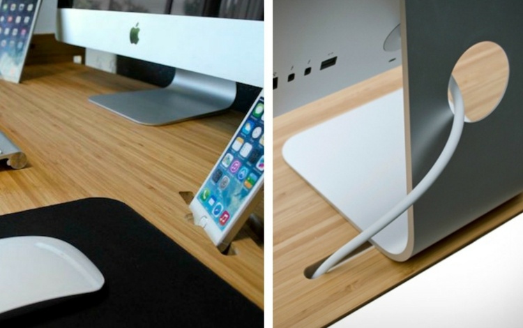 stolný nápad monitor monitor káblová podložka pod myš dokovacia stanica pre iphone