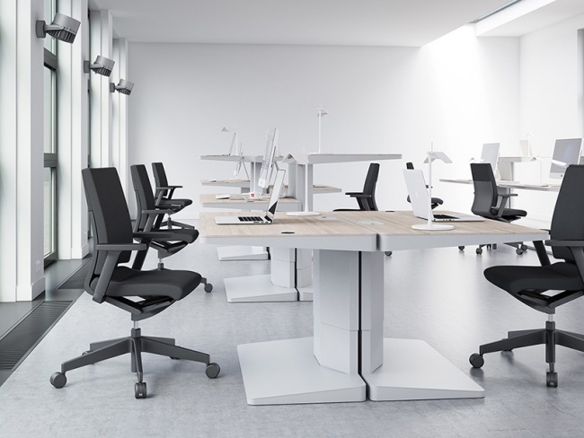 dvojitý dizajnový kancelársky stôl alfa od kembo