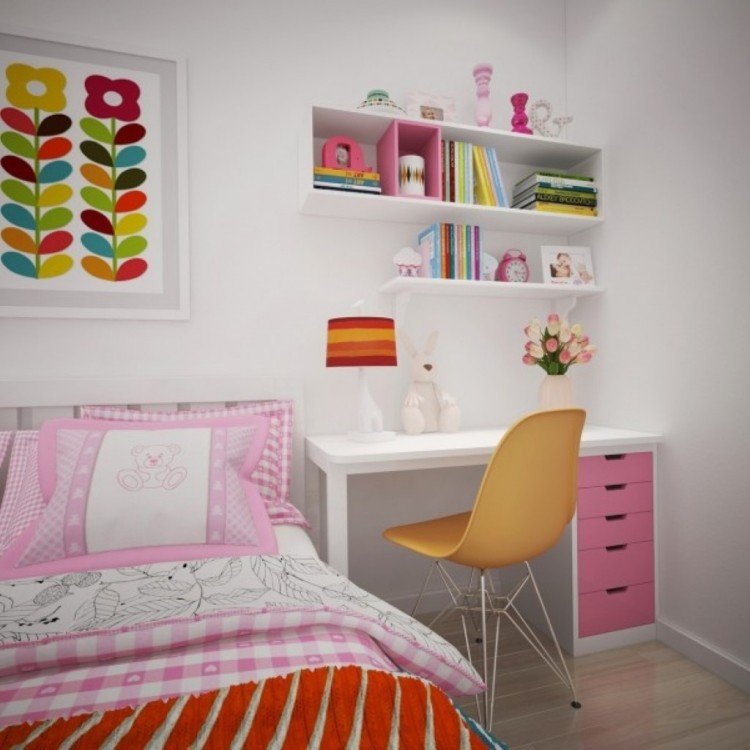 Pracovná stolička pre deti -žltá-oceľ-nohy-dievčatá-detská izba