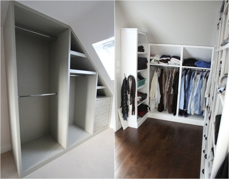 skriňa-strecha-nápady-otvorené-police-koľajnice na šaty