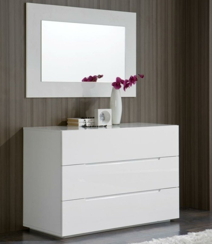 Moderný predsieňový nábytok - skrinka na topánky a zrkadlová súprava Skrinka na topánky biely dizajn zrkadla so zrkadlovým rámom v predsieni