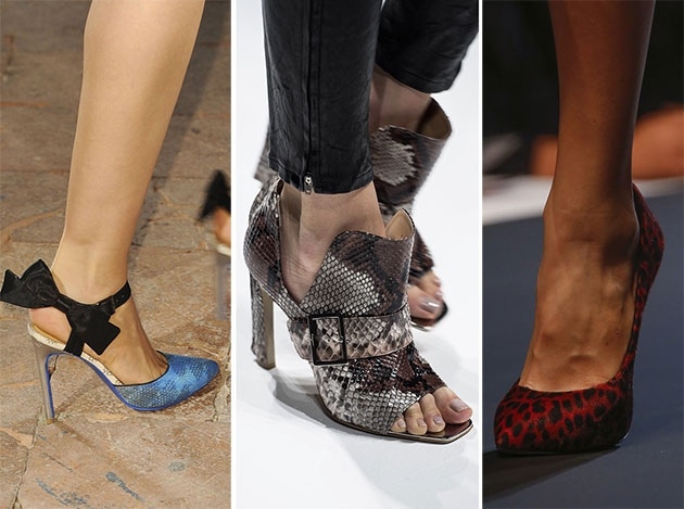 Trendy obuvi jar-leto 2014 zvieracie potlače leopardí prúd Trendy v obuvi 2014 leopard v súčasnej dobe sivočervený