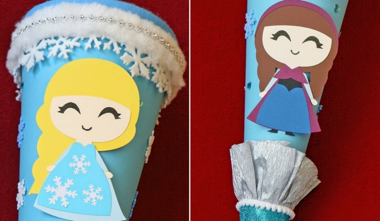 schultuete drotár-dievča-ľadová kráľovná-zmrazená-deko-elsa-anna