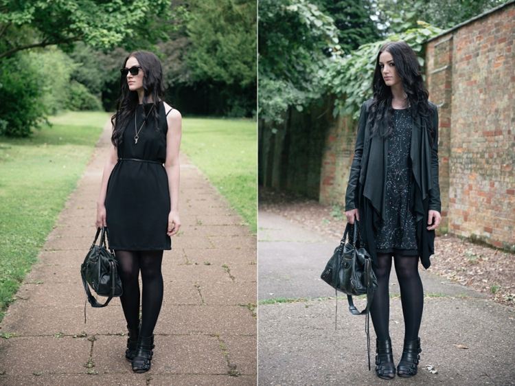 Na prvé rande si dajte krátke čierne šaty Čierne outfity-zostavené-spoločenské-šaty-krátke