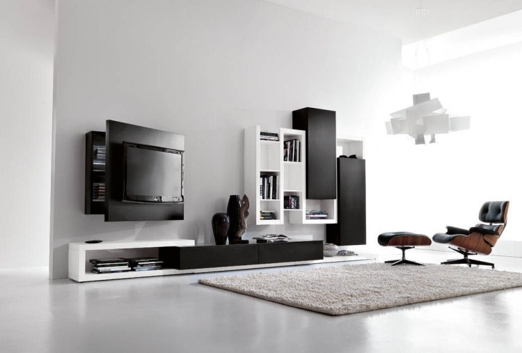 matne lakovaná čiernobiela nástenná jednotka Side System 25 od Fimar jednotka čiernej steny-matná-BOČNÝ SYSTÉM-25-Fimar