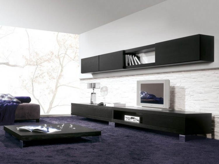 matne lakovaná drevená nástenná jednotka Noir od Moverel jednotka čiernej steny-matná-lakovaná-NOIR-Moverel