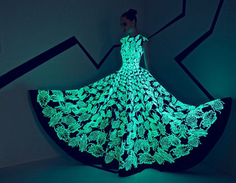 Halloweenský kostým Žiara v tme pre ženy v tme svietiace nápady na kostým