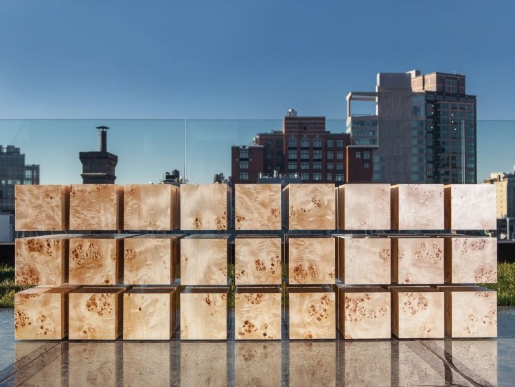 Plávajúci nábytok-futuristický-dizajn-stôl-masívna drevená kocka-moderný