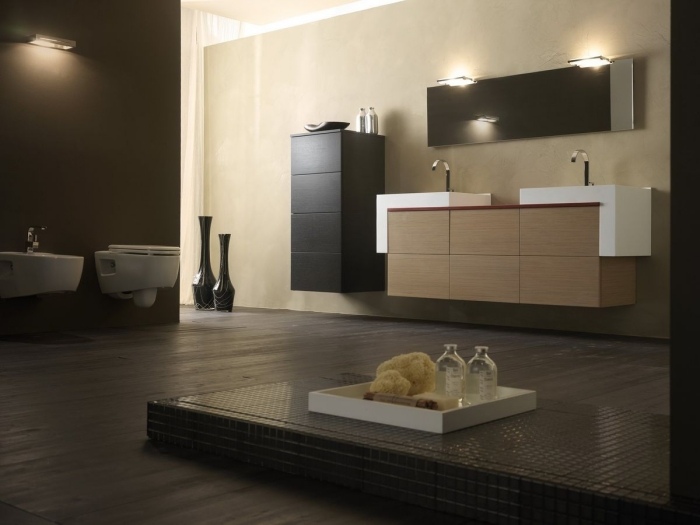 dizajn-plávajúce-umývadlo-s-podstavou-skrinka-dvojumývadlo-drevené čelo