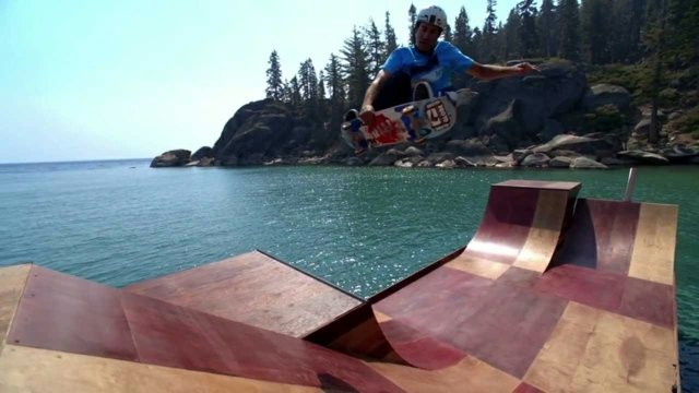 plávajúca skate rampa lesná krajina Lesná krajina plávajúca korčuliarska rampa