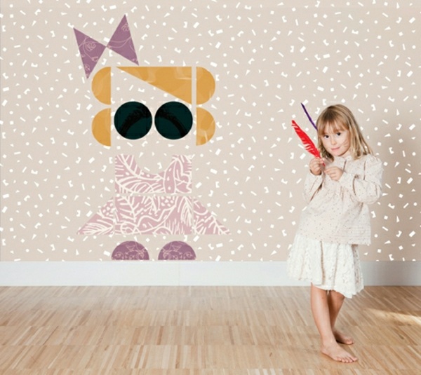 Nápad na stenu zdobiaca princeznú izbu Samolepky na stenu zdobiace princeznú