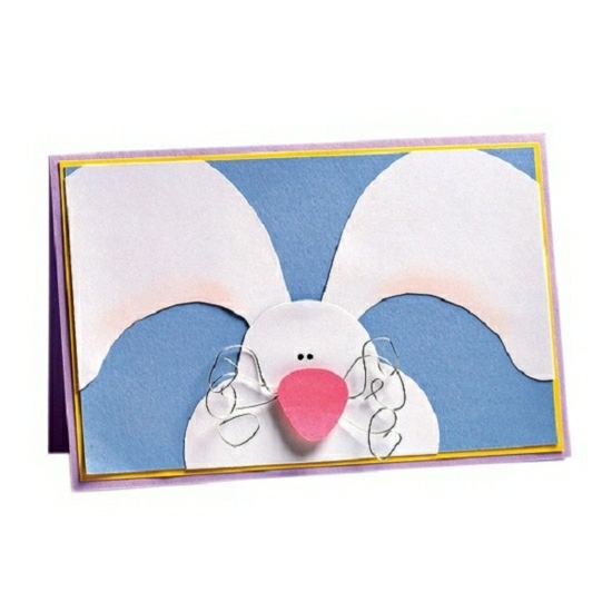 Veľkonoční zajačikovia Veľkonočné pohľadnice si deti vyrábajú samy