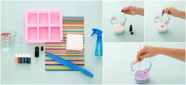 Vyrobte si mydlo jednoducho a rýchlo Vyrobte si mydlo sami pestré-materiály-návod-recept