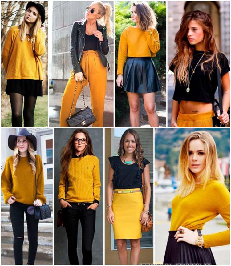 K horčicovej žltej sa skvele hodí čierna