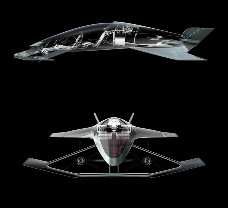 vertikálny vzlet lietadla pohľad na prednú stranu