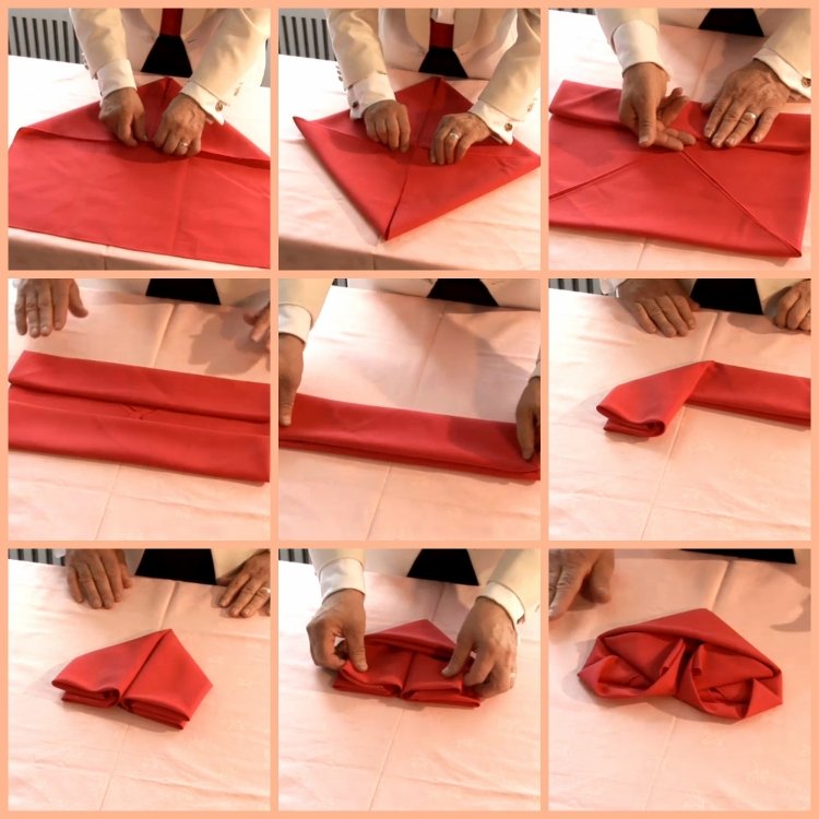 návod-obrúsok-záhyby-červené-srdce-látka