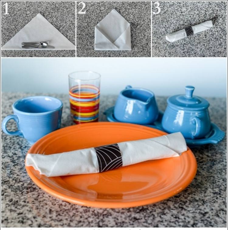 Pokyny-obrúsky-záhyby-príborový kotúč-obrúskový krúžok