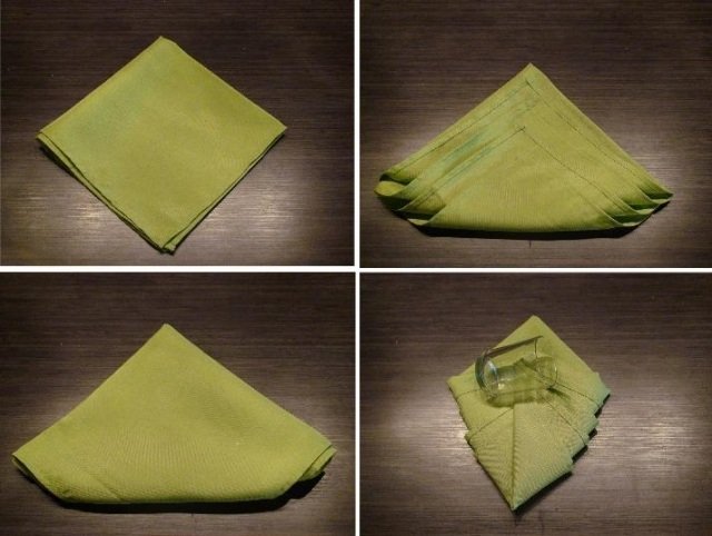 slávnostné dekorácie-na-vianočný-stôl-jedľa-obrúsky-skladané