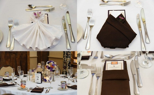 Rôzne varianty skladacích obrúskov na svadbu Tabuľka-sada-pre-svadobné-nápady