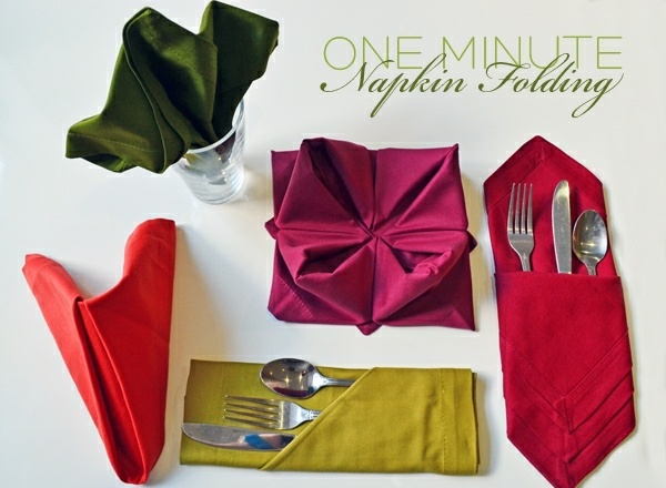 farebné obrúsky zložené do rôznych tvarov rýchly spôsob skladania obrúskov