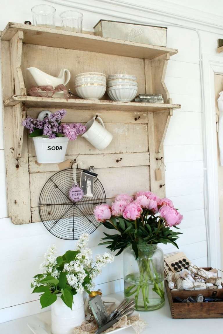 Do shabby chic yourself - tipy na redizajn kuchynského nábytku vintage-ošumělý-elegantný-kuchynský-nábytok-urob si sám-návod