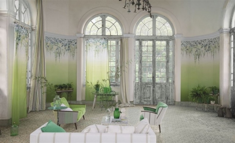 Ošarpané-štýl-urob si sám-kvetinové motívy-zelený-nábytok