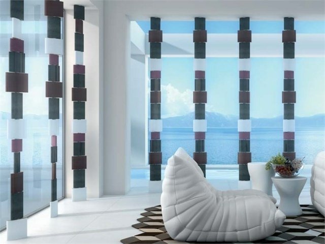 Obrazovka ochrany súkromia záhradnej terasy v modernom minimalistickom koncepte Obrazovka ochrany osobných údajov moderný minimalistický koncept Ceramica Mayor