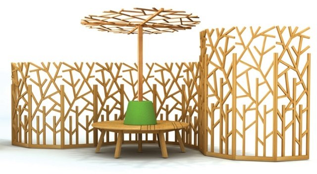 Záhradná paravánová clona terasa exotické drevo dub Ochrana obrazovky terasa exotické lesy deesawat