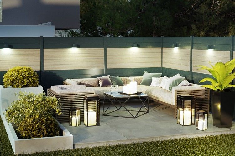 Ochranný plot z WPC a hliníkového kombinovaného plotu Boston