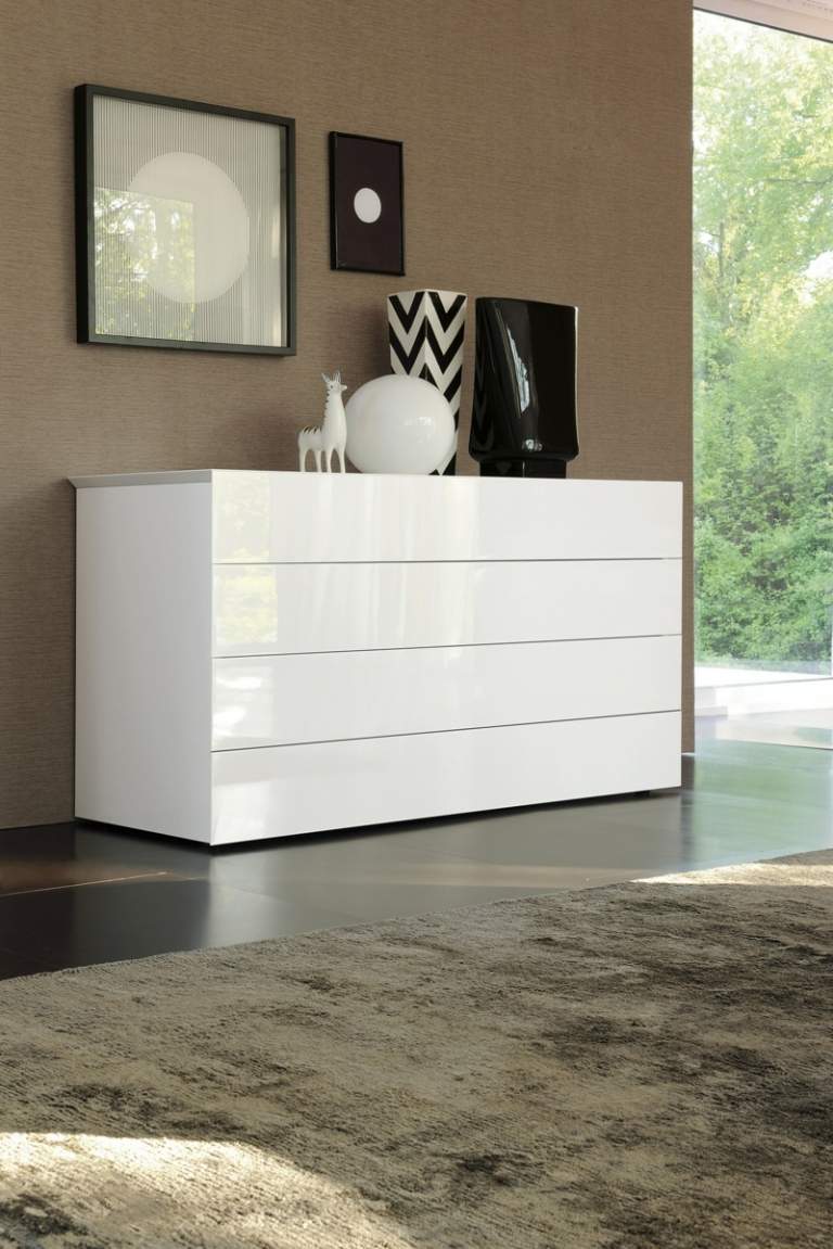 Vysoký lesk pre minimalistický príborník príborník biely vysoký lesk sklo sma mobili predsieň nábytok nápad