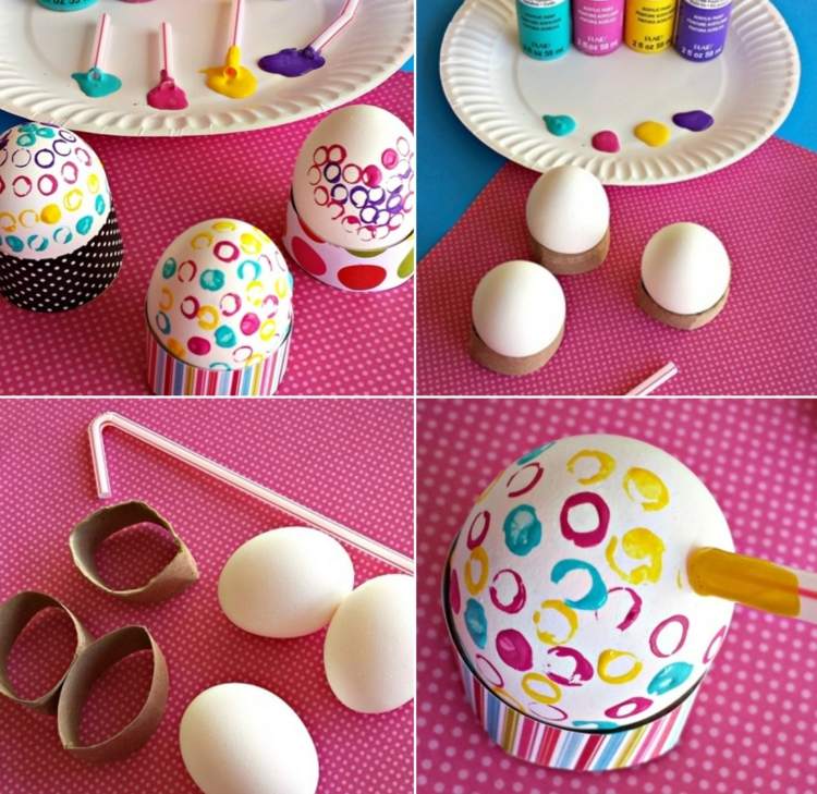 Na Veľkú noc robte v materskej škole ručné práce s toaletnou rolkou, farbami a slamkou