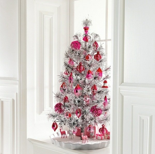Plastové ozdoby na vianočný stromček biela dekorácia na stôl ružová ozdoba na vianočný stromček biela dekorácia na stôl Rudolf sob